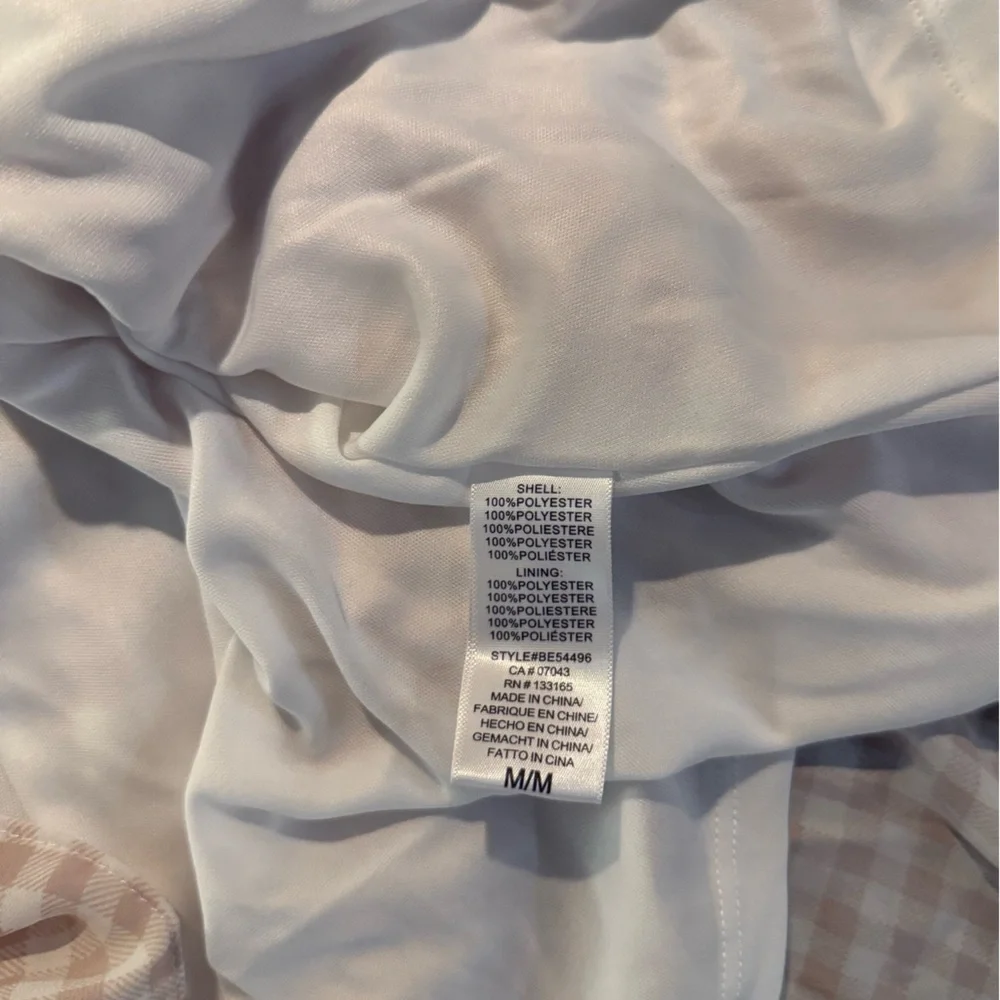 Altar'd State Ivory and Mauve Checkered Mini Dress - Picture 7 of 8